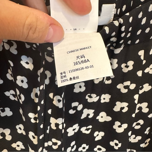 SOLD! on Ebay MaxMara label cut Made in Italy Silk Wide-leg joggers M 165/88A - Picture 11 of 12